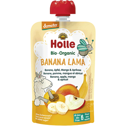 Holle Pire od banane, jabuke, manga i marelice  "Banana lama" - Organski 100g , pakiranje 12komada slika 1
