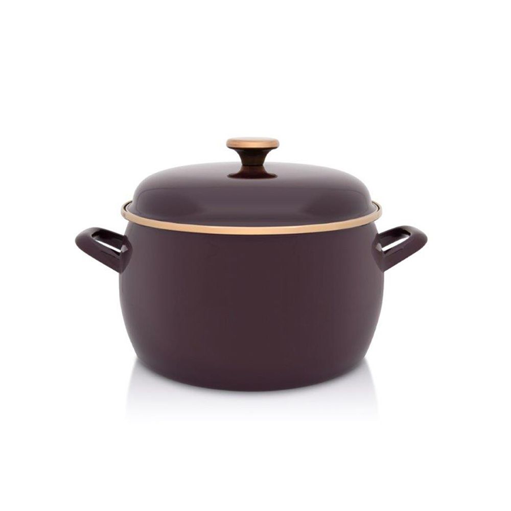 Metalac šerpa duboka Bordo amor sa poklopcem 20 cm / 4.2 l slika 1