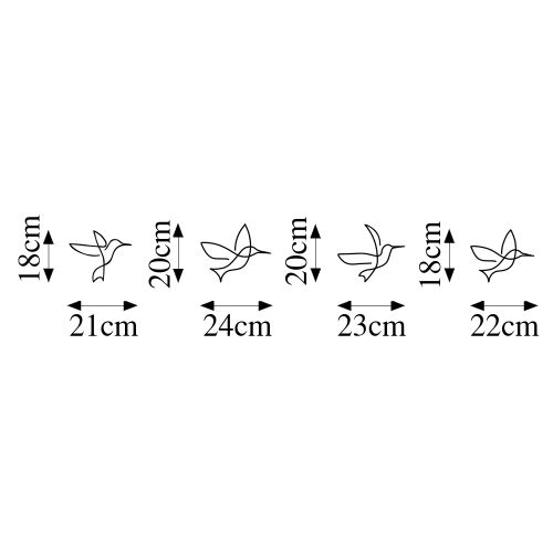 Wallity Metalna zidna dekoracija, Birds - 304 slika 6