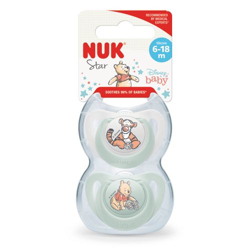 NUK duda varalica - silikon Star Winnie the Pooh 6-18 m 10736922 slika 1