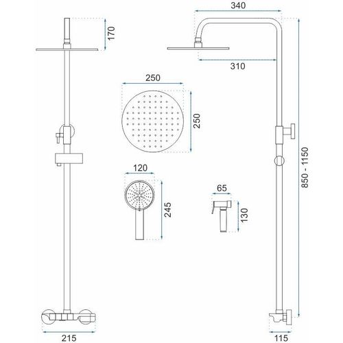 REA SUSTAV TUŠ GARNITURE MAX GOLD
 slika 13