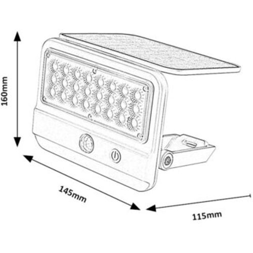 Flaxton solarna zidna lampa sa senzorom slika 6