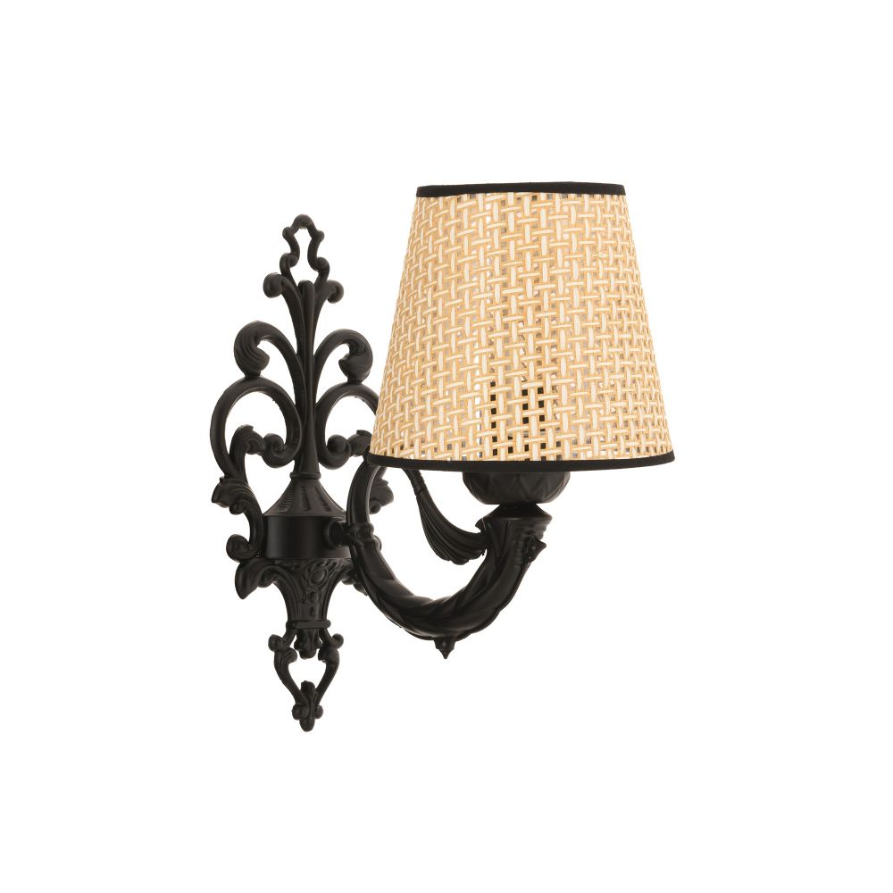 Lampa za zid Lily Coral - Prirodna, Crna slika 2