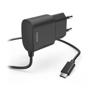 Hama Kućni Punjač, USB Tip-C, 12W, 5V/2.4A, 1m, Crni