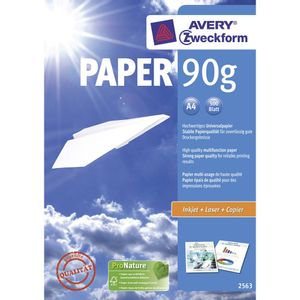 Avery-Zweckform PAPER Inkjet + Laser 2563  univerzalni papir za pisače i kopiranje DIN A4 90 g/m² 500 list bijela