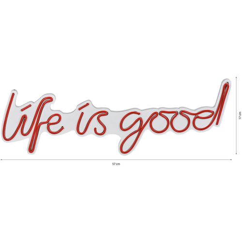 Life Is Good - Red Red Decorative Plastic Led Lighting slika 9