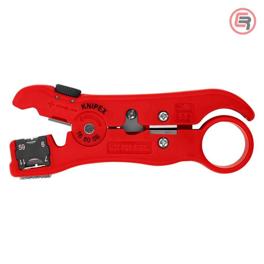 Knipex Skidač Izolacije Sa Koaksijalnog i Data Kabla RG59, RG6, RG7, RG11 - 16 60 06 SB slika 3