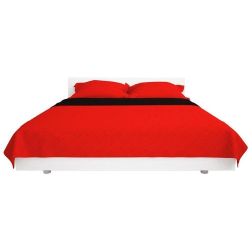 131554 Double-sided Quilted Bedspread Red and Black 230x260 cm slika 4