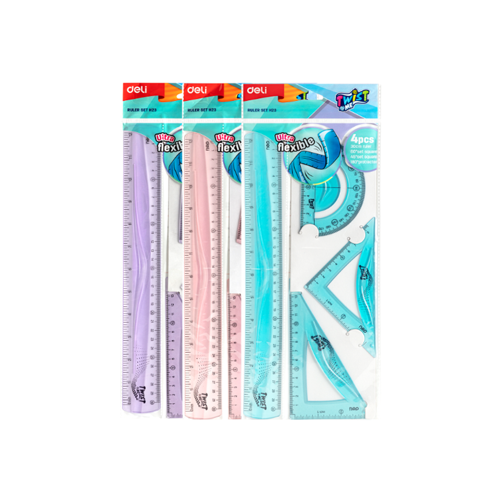 Geometrijski set Deli 1/4 30 cm fleksibilni Twist EH23 slika 1