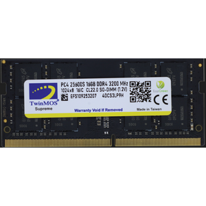 RAM SODIMM DDR4 16GB 3200MHz TwinMOS MDD416GB3200N