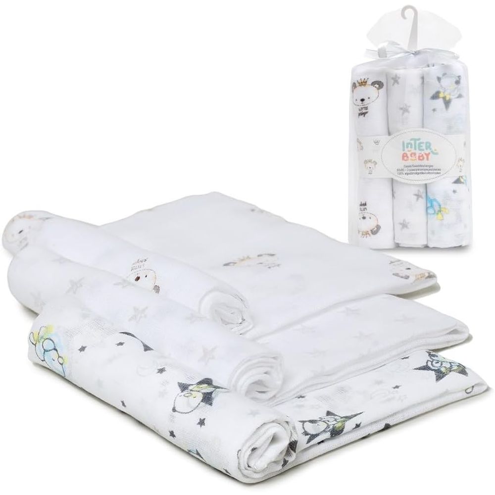 Tetra pelene Interbaby Panda Sivo  80x80 - 3 kom slika 1
