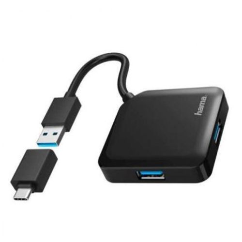 HAMA USB 3.2 HUB 1:4 5Gbit/s + USB-C adapter 200116 slika 1