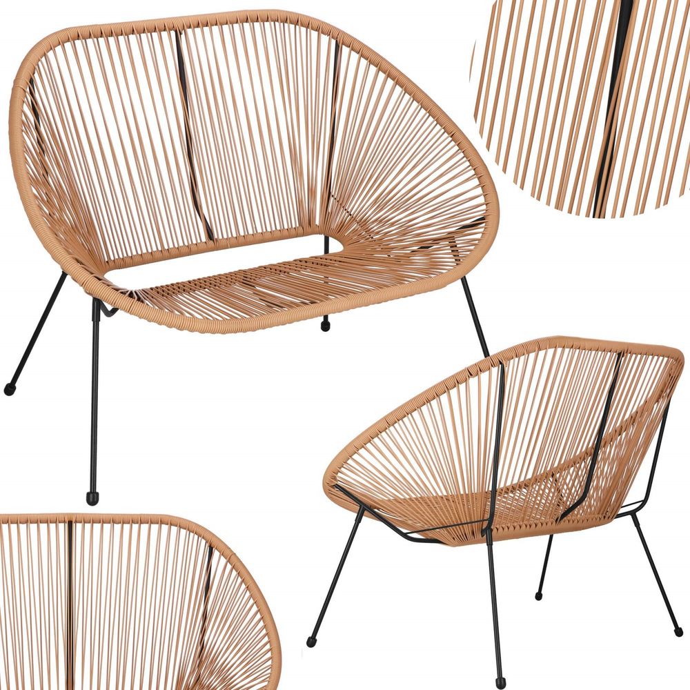 Vrtna sofa, smeđa 114 x 82 x 87 cm slika 11