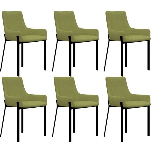 Blagovaonske stolice od tkanine 6 kom zelene slika 23