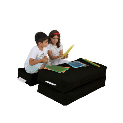 Atelier Del Sofa Vreća za sjedenje, Kids Double Seat Pouf - Black slika 8