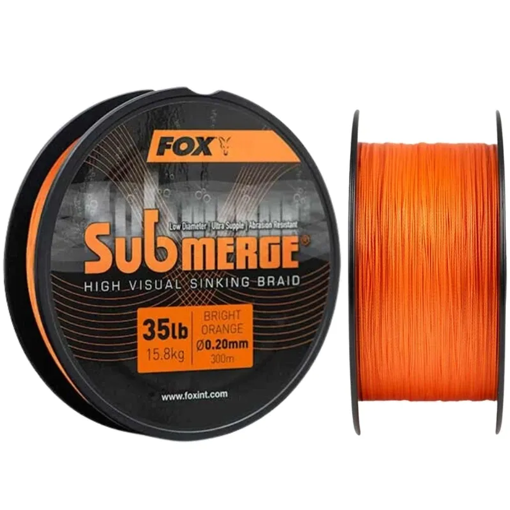 CBL038 FOX Submerge Orange Sinking Braid 0,38mm 300m slika 2
