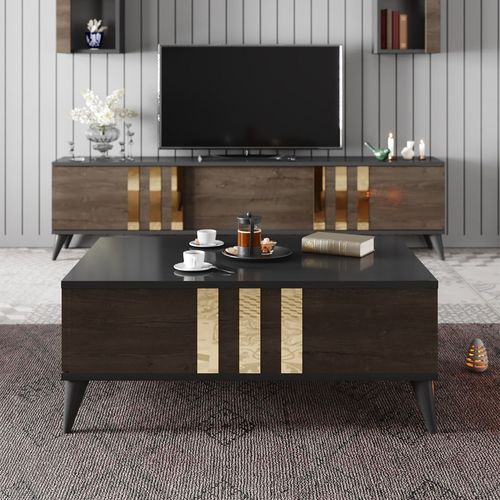 Hanah Home Gold Set - Anthracite, Walnut Anthracite
Walnut Living Room Furniture Set slika 4