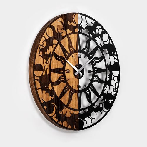 Wallity Ukrasni drveni zidni sat, Wooden Clock - 74 slika 6