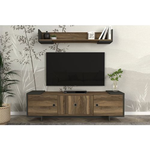 Woody Fashion TV jedinica, Antracit Orah, Tetra - Anthracite, Walnut slika 1