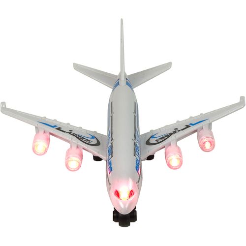 Putnički avion sa svjetlosnim efektima bijeli slika 3