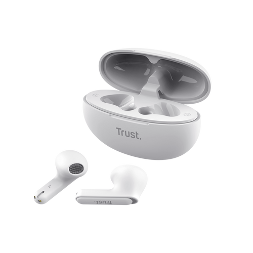 TRUST YAVI BT ENC EARPHONES Bele (25173) slika 7