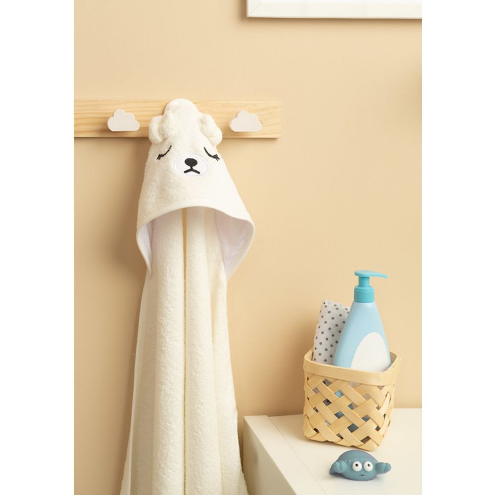 Bathfriends ručnik za djecu 100x100 medo bijeli slika 4