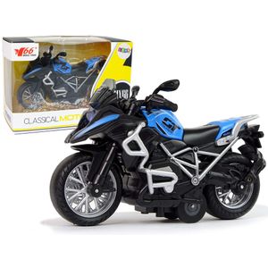 Dječji GT motocikl 1:14 crno - plavi