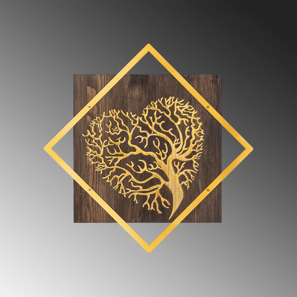 Dekorativni Zidni Ukras 'Tree v3 - Gold Walnut' slika 4