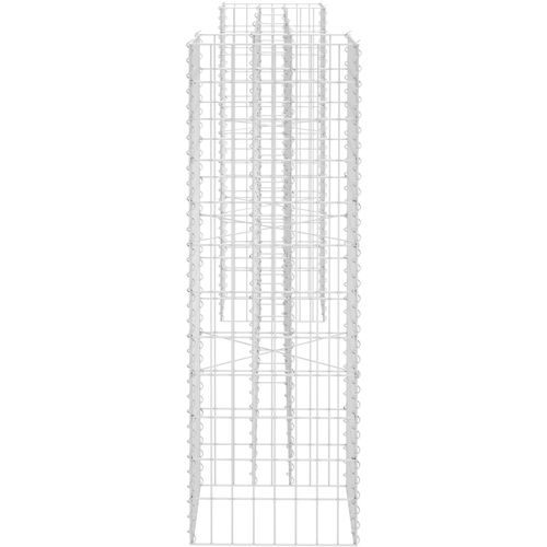 Gabionska sadilica u H-obliku od čelične žice 260 x 40 x 120 cm slika 4