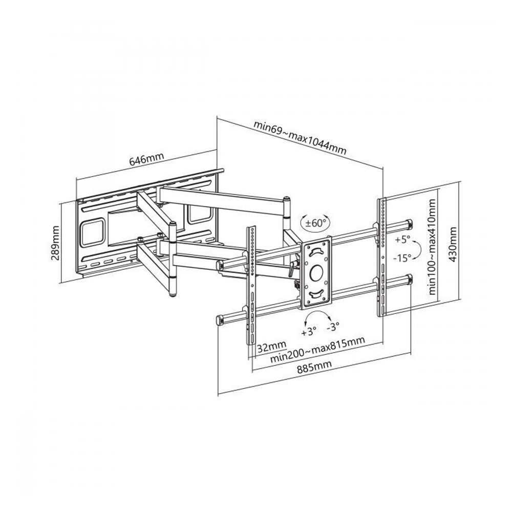 SBOX Stalak PLB-4986 (43-90"/80kg/800x400) slika 6