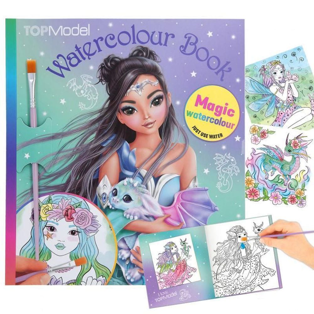 Top Model Bojanka Watercolour Book Mermaid slika 1