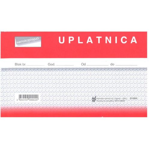 I-1/NCR UPLATNICA; Blok 150 listova, 16,5 x 10 cm slika 1