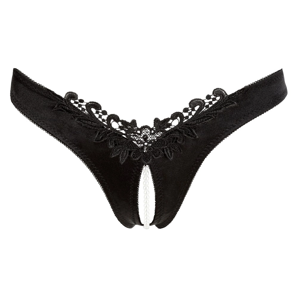 Cottelli DONJE RUBLJE G-String Pearls crno XL slika 6