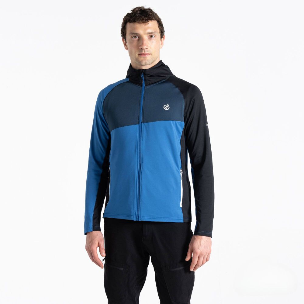 Dare2B Muški duks na kopčanje Touring Stretch, Olympian Blue/Moonlight Denim slika 3