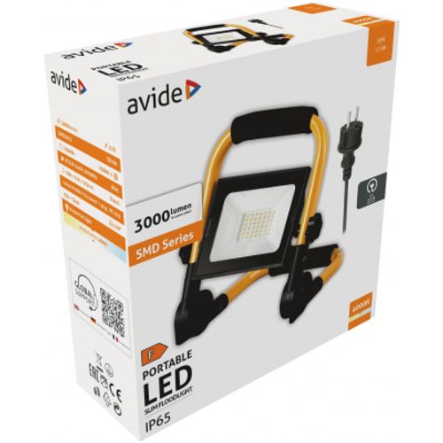 Avide reflektor na postolju Slim LED SMD 3000lm 4K IP65 30W slika 2