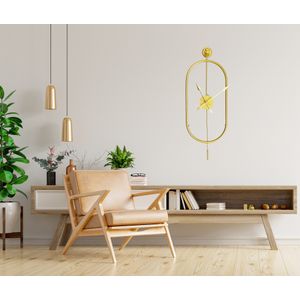 Decorative metal wall clock Mclock-00105, colour: gold