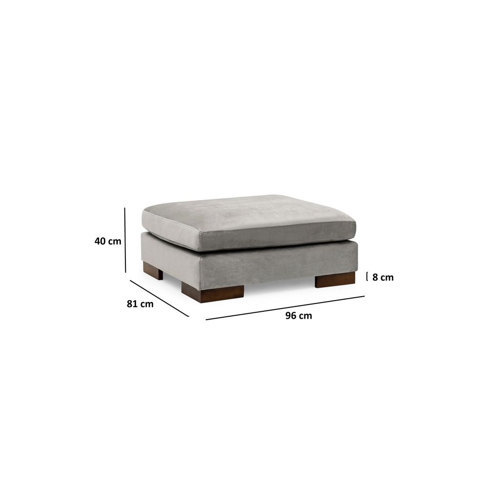Ugaona Sofa 'Tulip Corner Left' sa Tabureom - Svijetlo Siva slika 12