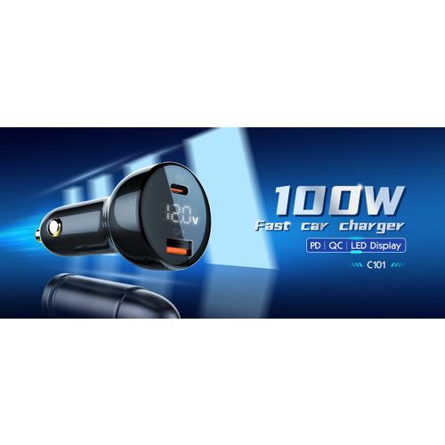 LDNIO CAR CHARGER 2 PORT (1A1C) 100W 5V 3A C101 slika 12