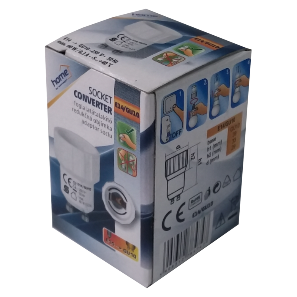 home Adapter za sijalično grlo GU10 na E14 - E14/GU10 slika 2