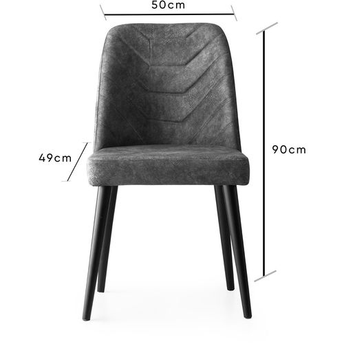 Dallas - 527 V4 Anthracite Chair Set (4 Pieces) slika 7
