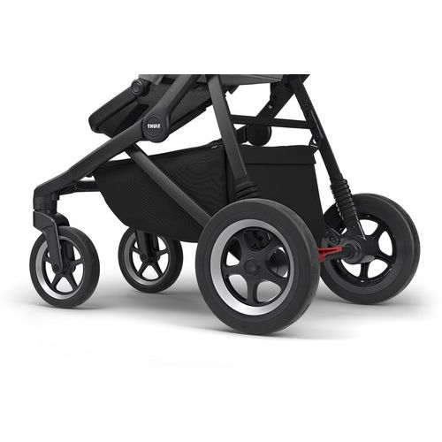 Komplet Thule Sleek 2u1 dječja kolica siva s crnim okvirom + Thule Sleek košara slika 22