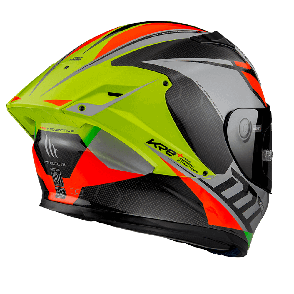 MT Helmets vizir za moto kacigu Kre+ Carbon Projectile D2 gloss gray slika 3