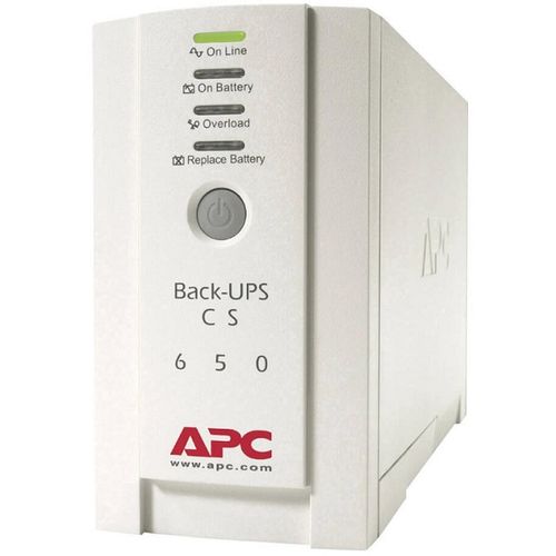 APC  BK650EI Back-UPS 650VA, Standby, Tower, 650VA/400W, 230V, AVR, 4x IEC C13 (3x Full + 1x Surge), Battery 9Ah (RBC17), Line Protection RJ-45 phone/fax/modem/DSL slika 1