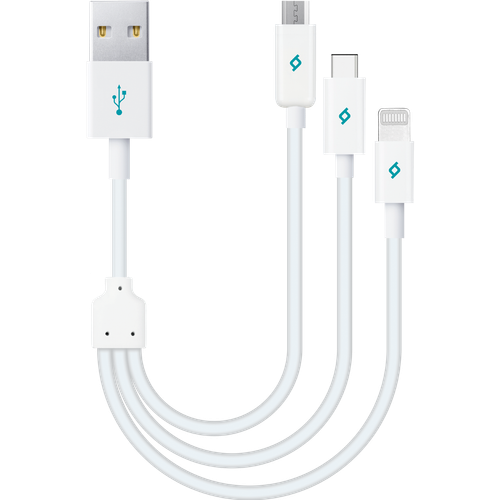 Ttec Trio kabel - Lightning, USB-C & Micro USB - 30cm slika 2