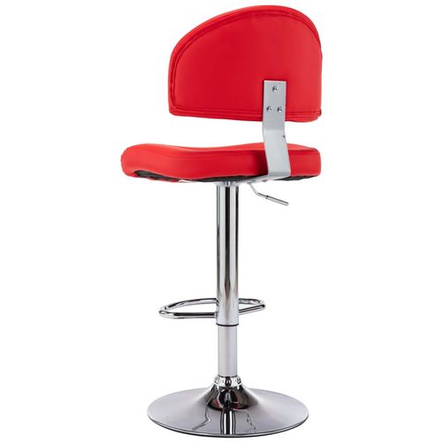 Barski stolac od umjetne kože crveni slika 23