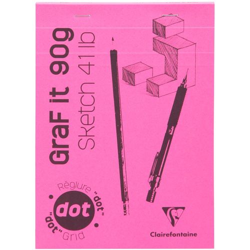 Clairefontaine blok Graf it za suhu tehniku A5 90gr, mix boja, dotpad (točkice) slika 6