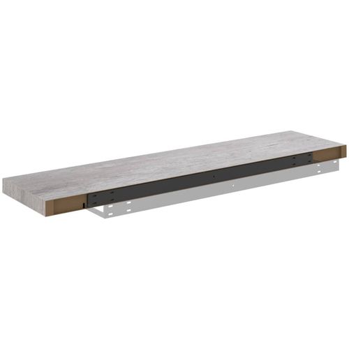 Plutajuća zidna polica siva boja betona 90 x 23,5 x 3,8 cm MDF slika 7