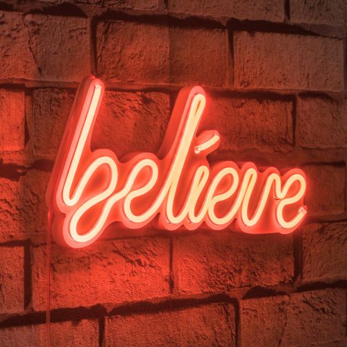 Wallity Ukrasna plastična LED rasvjeta, Believe - Red slika 9