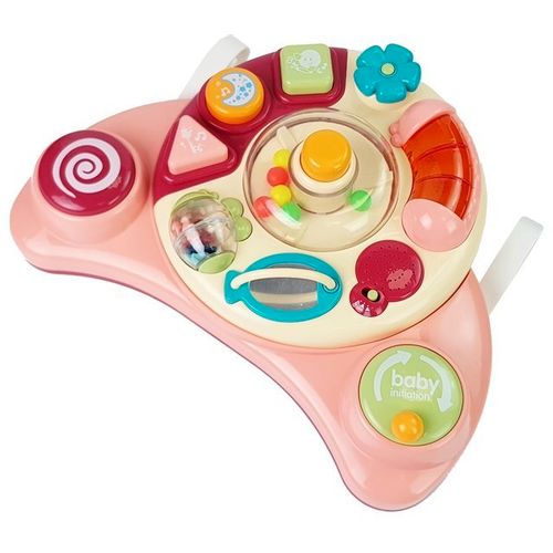 Interactive Baby Panel Toy Music Animal Pink slika 3