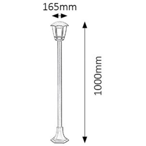 Rabalux Sorrento spoljna podna lampa H100cm LED8Wm.crnaIP44 Spoljna rasveta slika 5